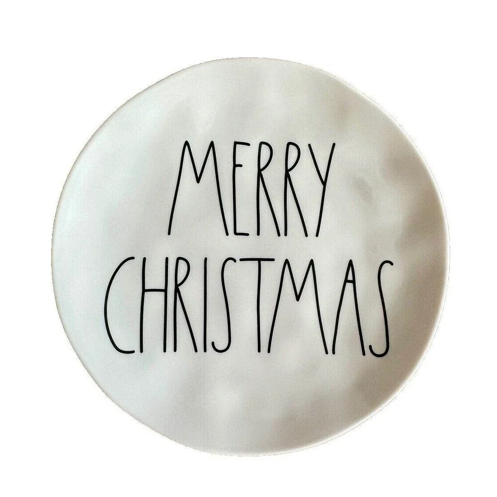 Rae Dunn New Melamine Plate Cup Merry Xmas Cheer Tumbler Set - Picture 5 of 8